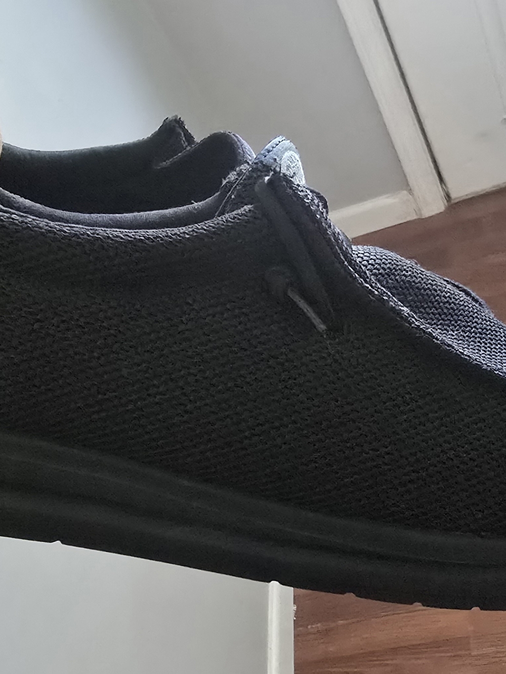 Men's Black Knit Slip-On Shoes